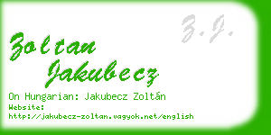 zoltan jakubecz business card